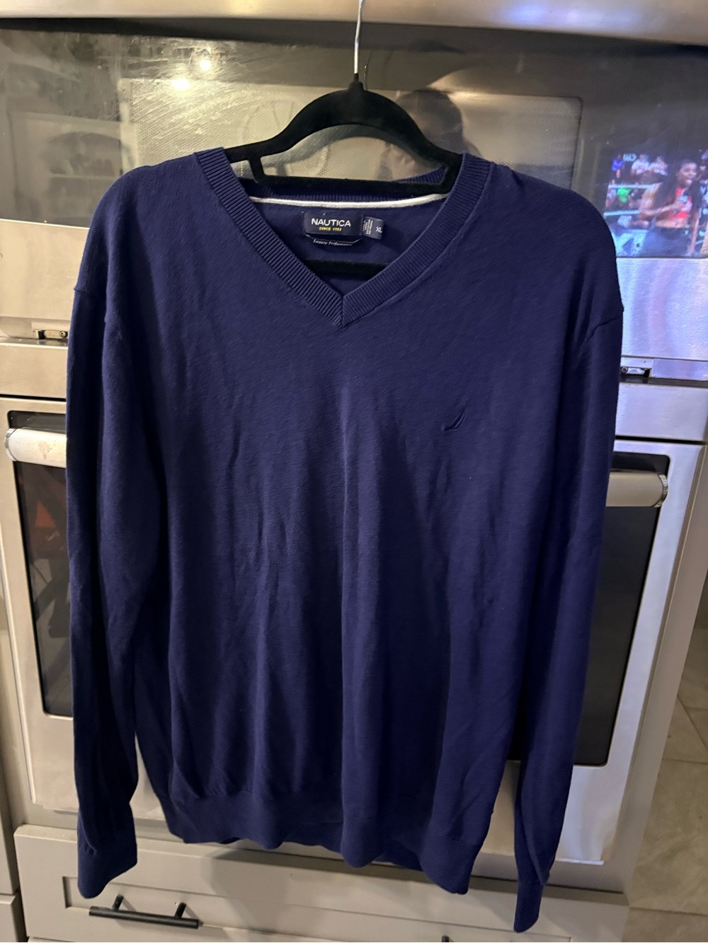 Nautica Men's Deep Blue V-Neck Sweater
